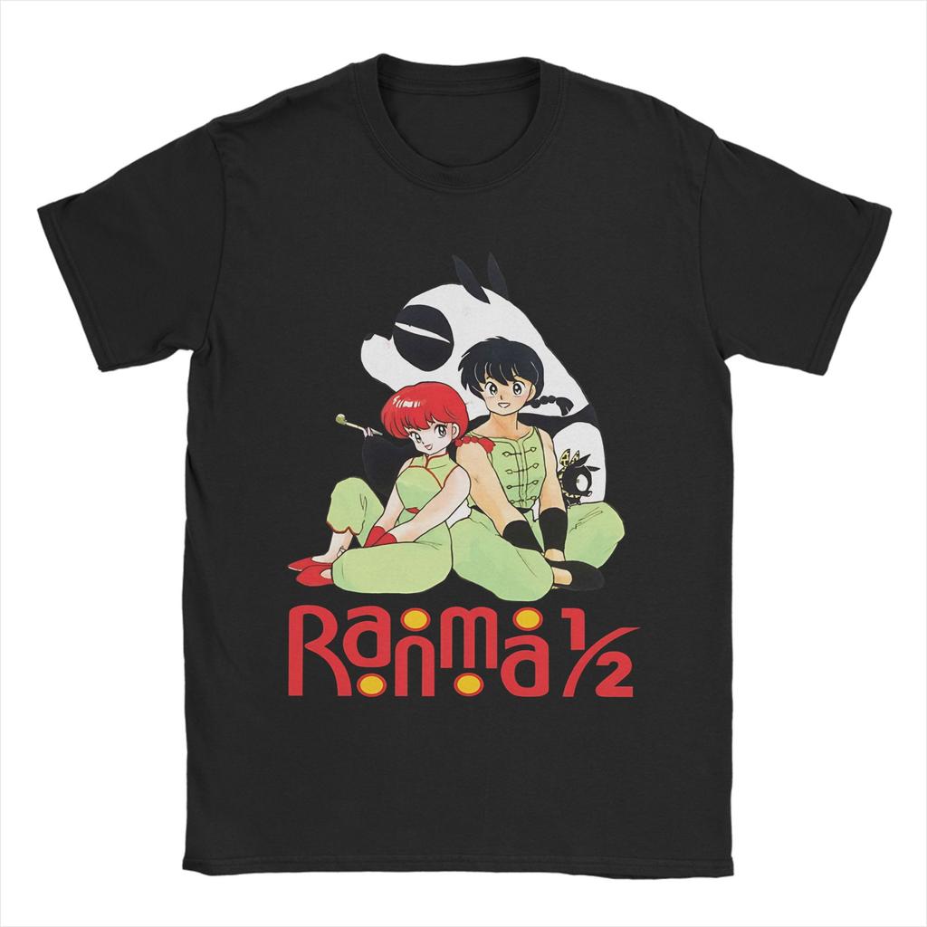 Мода Мужская Женская Генма панда Ranma 1-2 p-chan Футболка Хлопок Футболки Одежда