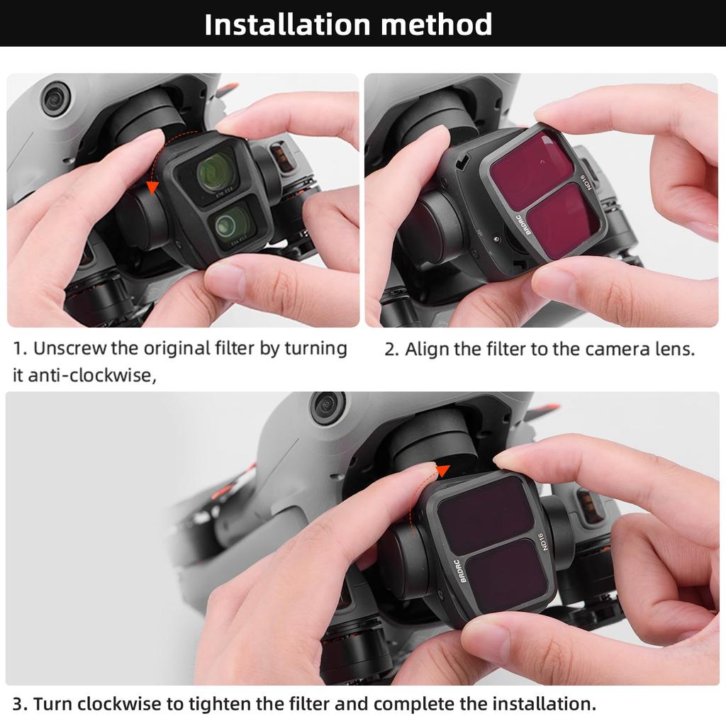 BRDRC AIR 3 Набор ND-фильтров 6 шт. UV CPL ND16PL ND32PL ND64PL ND128PL NDPL Фильтр для аксессуаров DJI Mavic Air 3 - (Алюминиевая версия)