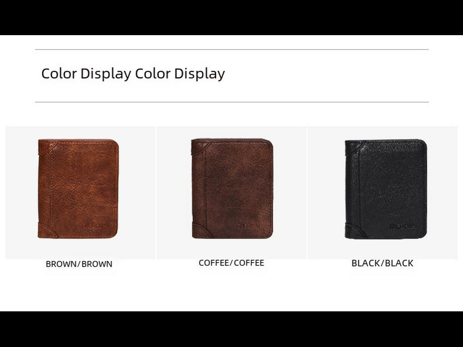 Мужской ретро-бизнес-кошелек из искусственной кожи с несколькими картами