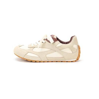 Кожаные ретро женские новые универсальные туфли на плоской подошве с круглым носком, в цветовой гамме, на шнуровке, спортивные и для отдыха для детей