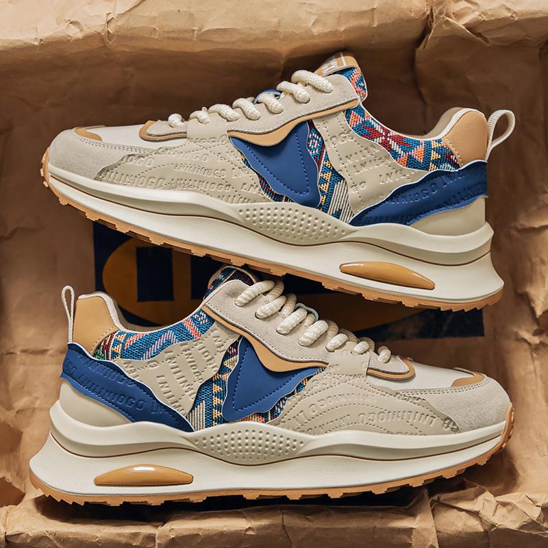 Men's Shoes Spring New Casual Versatile Comfortable Fashion Trend Niche Non-slip Wear-Resistant Retro Sneakers