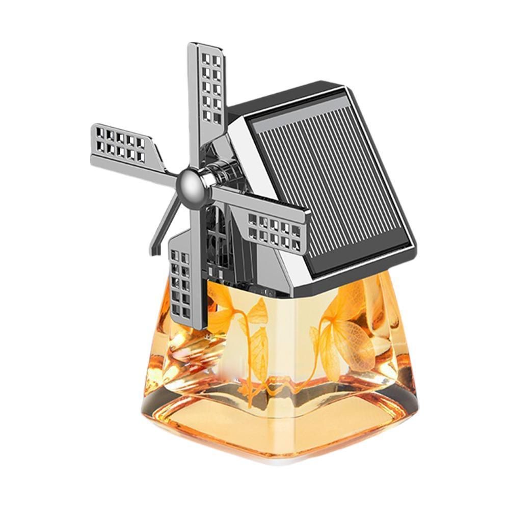 Solar Powered Auto Windmill Car Aroma Perfume Air Freshener Cute Rotating Diffuser Aromatherapy Interior Decoration Gift