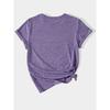 Colorful Music Symbol and Staff Pattern with Heart Print Casual Fashion Women's Sports Short Sleeve Round Neck T-Shirt T Shirt Top