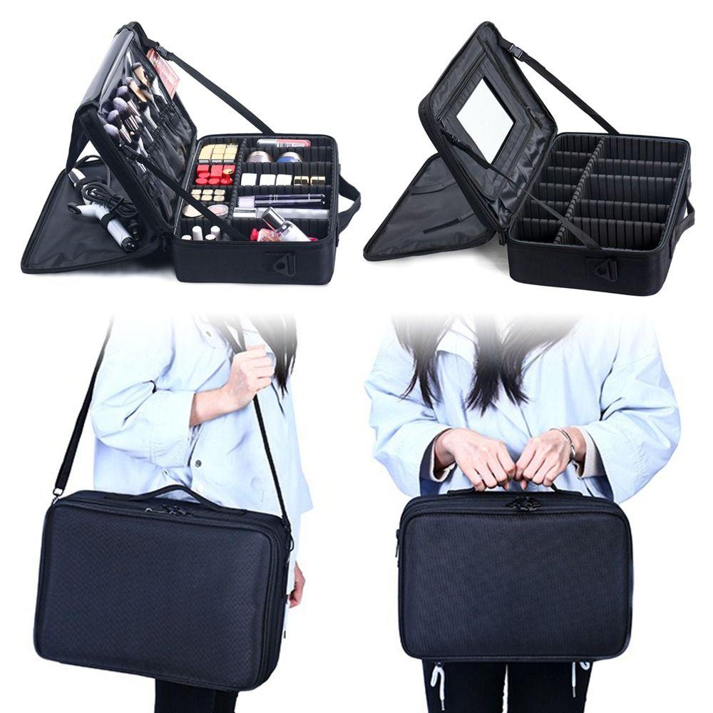Professional Electrician Storage Bag with Pocket Oxford Cosmetic Case Makeup Storage Box Women