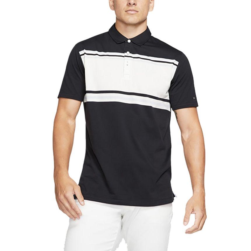 Nike Полосатая рубашка-поло для гольфа Dri-Fit Player, мужские топы, черные BV0471-010