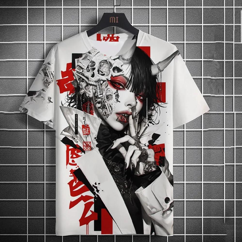 Мужская и женская летняя мода 3D-печать японское аниме печать футболка повседневная круглый вырез повседневный короткий рукав
