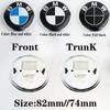 BBYX8 New 2025 2Pcs Boot Lid Emblem Badge Black White 82MM+74MM Trunk Hood Emblem Badge Logo Emblem Logo Badge for BMW E28 E34 E39 E60