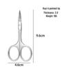 Stainless Steel Curved Nose Hair & Eyebrow Scissors for Men & Women
