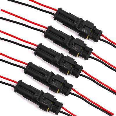 UTSAUTO Водонепроницаемый Электрический Разъем 2-контактный Жгут Проводов 16 AWG Морской Для Автомобиля, Грузовика, Лодки И Других Соединений Проводов 5 шт.