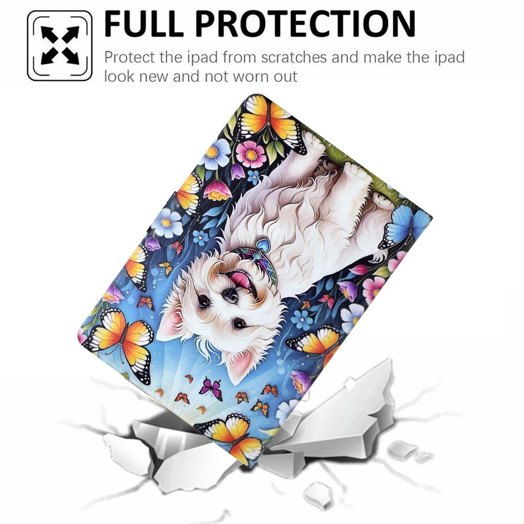 Stand Case for Samsung Galaxy Tab A8 10.5 (2021) X205/X200 Pattern Printing Tablet Leather Cover