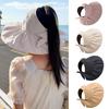 Wide Brim Bucket Hat Foldable Beach Cap Fashion Sun Visor Cap  for Woman