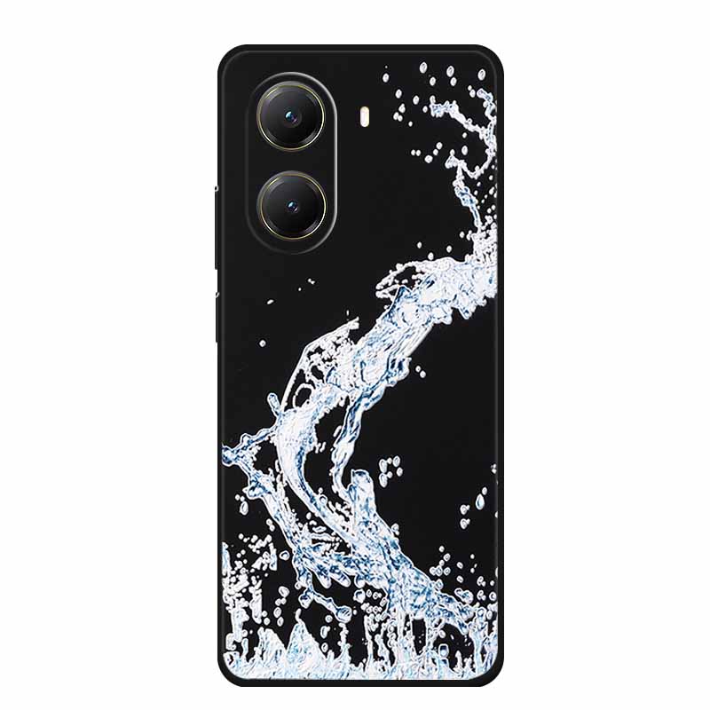 Чехол для Xiaomi POCO X7 Pro X7Pro 3D Рельефный Цветочный Черный Силиконовый Мягкий Задний Чехол-Крышка Для Redmi Turbo 4 Чехол Turbo4 Сумка