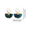 Smudging Chinese Style Earrings Exaggerated Vintage Earrings Semicircle Fan-shaped Earrings  Women