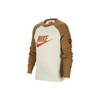 Nike Детская уличная толстовка с круглым вырезом и цветными блоками, повседневная, с длинными рукавами, детские топы цвета хаки FV3999-020
