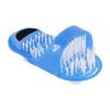 Shower Foot Scrubber Shoe Plastic Exfoliating Foot Massager Cleaner with Suction Cup Blue