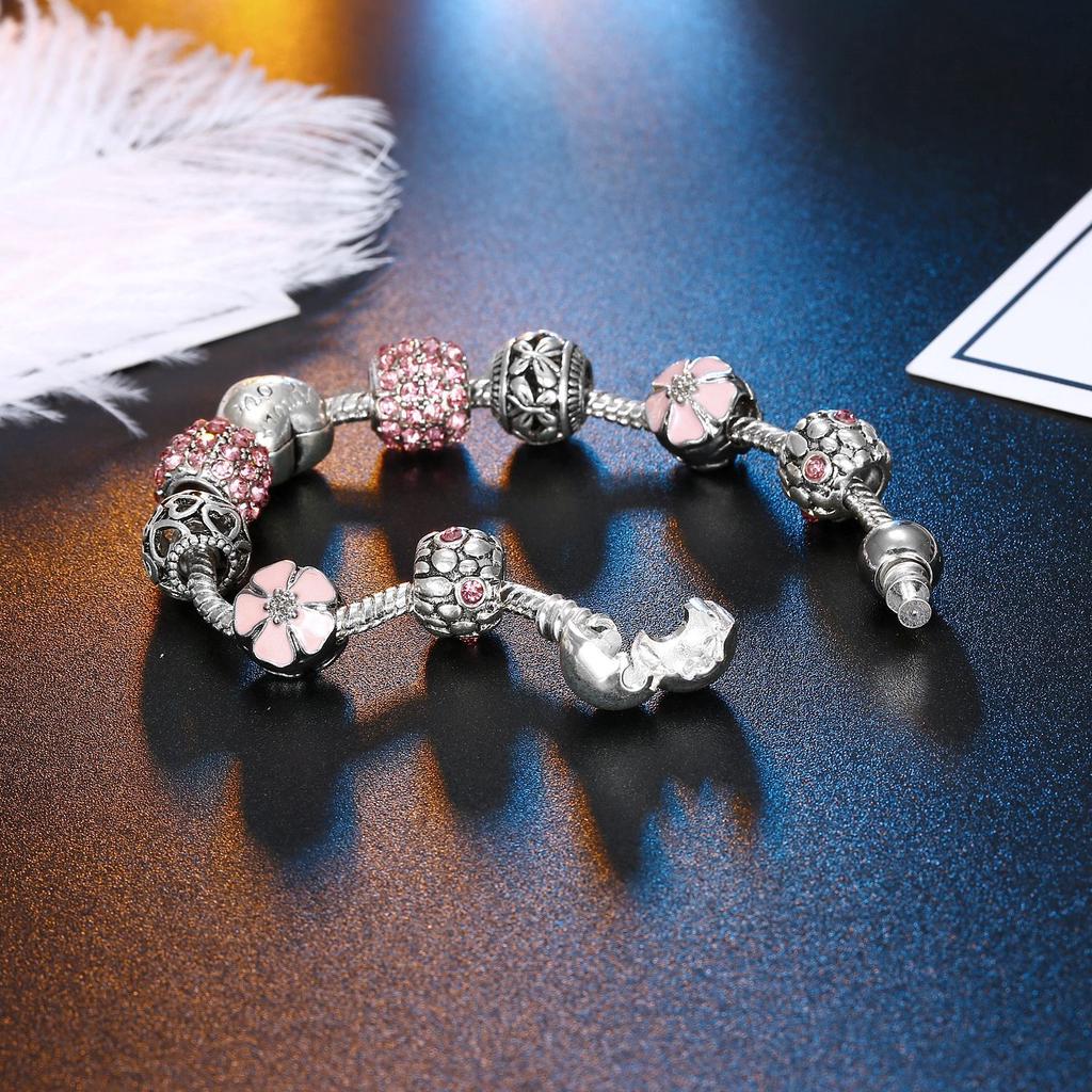 LUXY MOON Браслет DIY Древнего сплава с большим отверстием из бисера в стиле септы Браслет Женский браслет