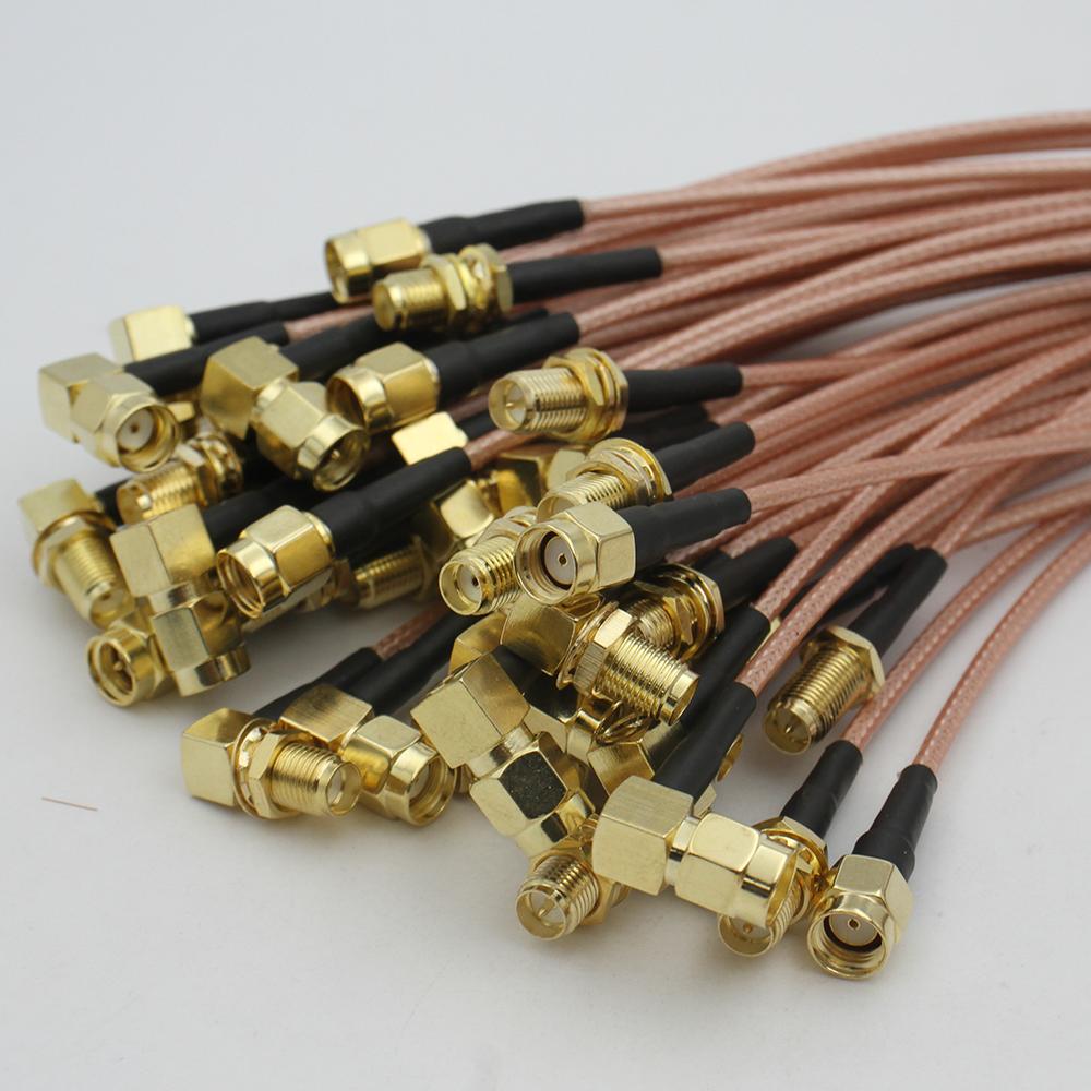 RG316 SMA to SMA / RP-SMA RF Coaxial Cable Male Plug to Female Jack Bulkhead Crimp Extension Pigtail Jumper Wire Plug Connectors 4