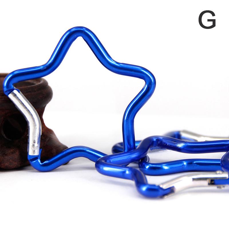 Алюминиевый сплав Открытый звезда форма пружина замок карабин зажим брелки для рюкзака кемпинга походов путешествий