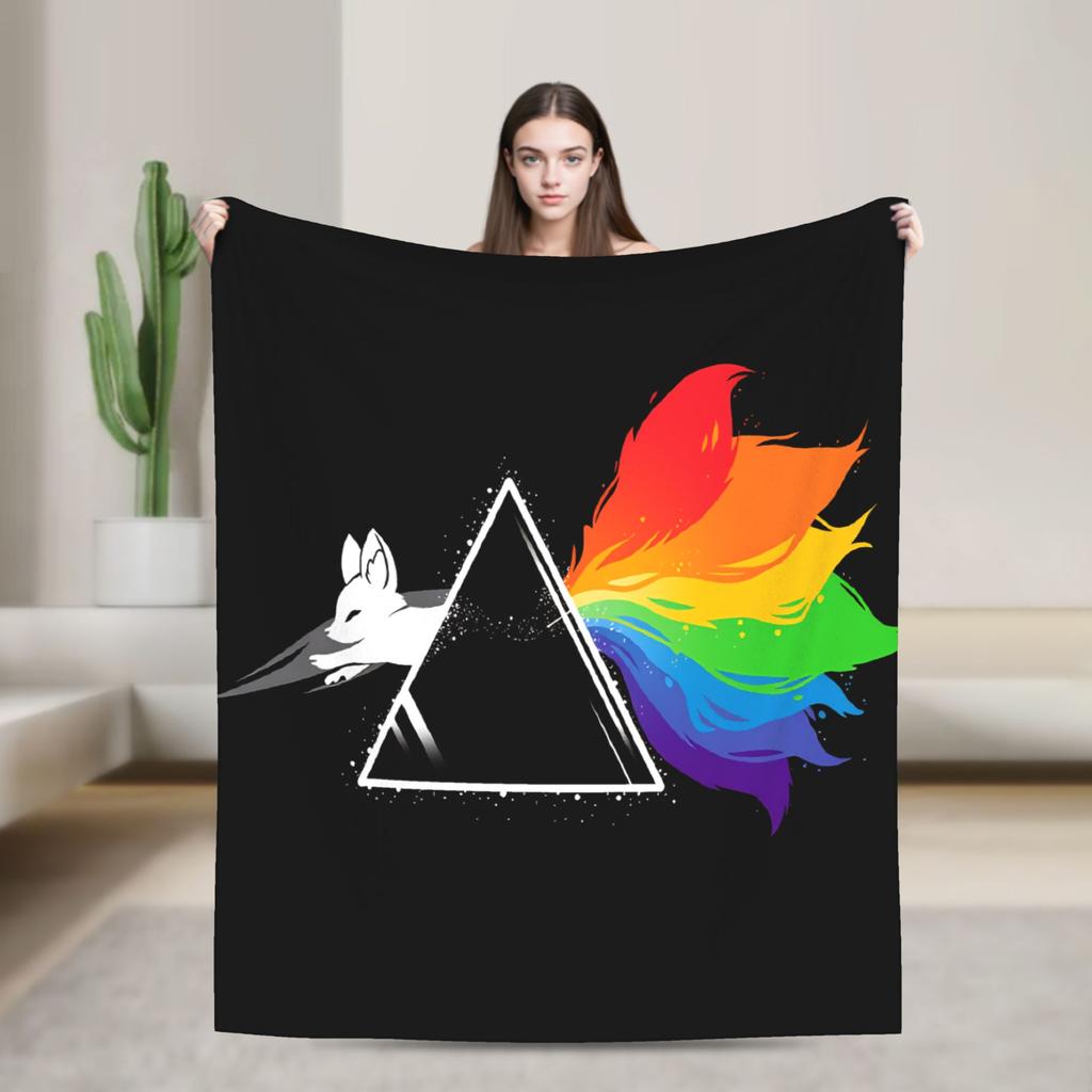 Cozy Blanket Plane Travel Cute Fox Throw Blanket Casual Bedspread For Chair Sofa Bed