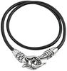Кожаный браслет подкова от Artemis Classic, изготовлен из стерлингового серебра 925 пробы.