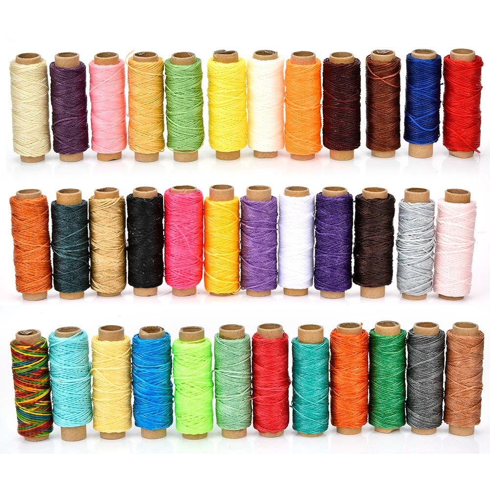 36 Colors 50 Meters Roll 150D Leather Crafts Sewing Thread Hand Stitching Waxed Thread