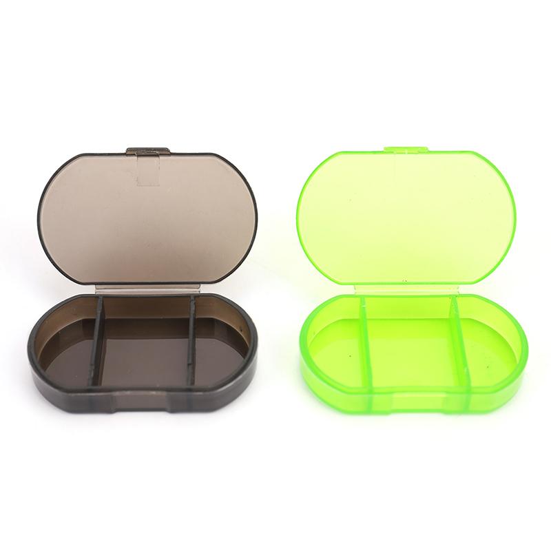Mini Portable Small Pill Box 3 Compartments Pill Box Plastic Sub-Packing Storage Box Jewelry Storage