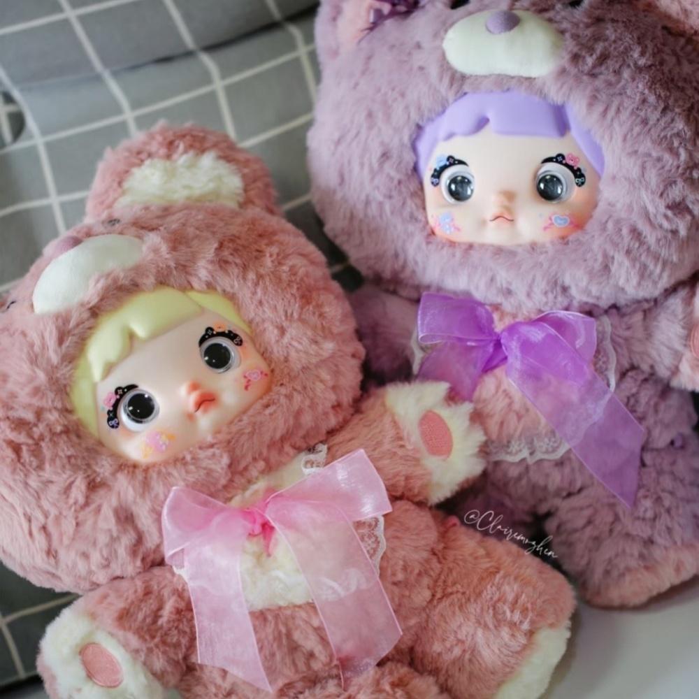 1 шт. Плюшевая фигурка Nommi 400% Медвежонок на ночь в закрытой коробке Креативная красочная свежая кукла Милый медвежонок Модная игрушка Настольное украшение Подарок