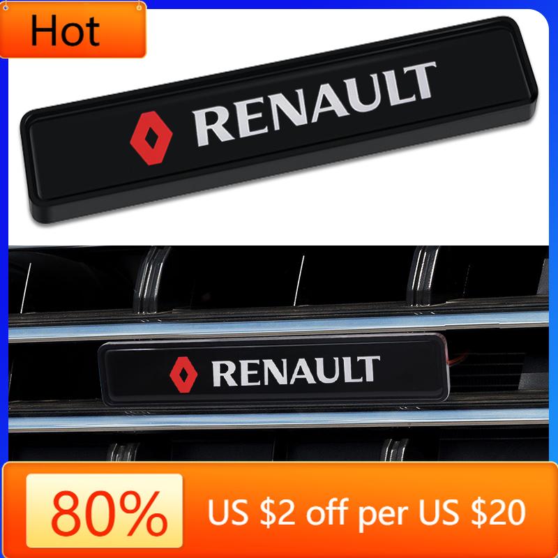 Interior Stickers For Renault DUSTER Megane 2 3 Clio 4 Captur Kadjar Fluence LED Mid-Net Clip Daytime Running Warning Light Auto Z111