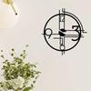 Скульптурные металлические настенные часы Минималистичный дизайн Ретро стиль Современный домашний декор Подарок для любителей часов