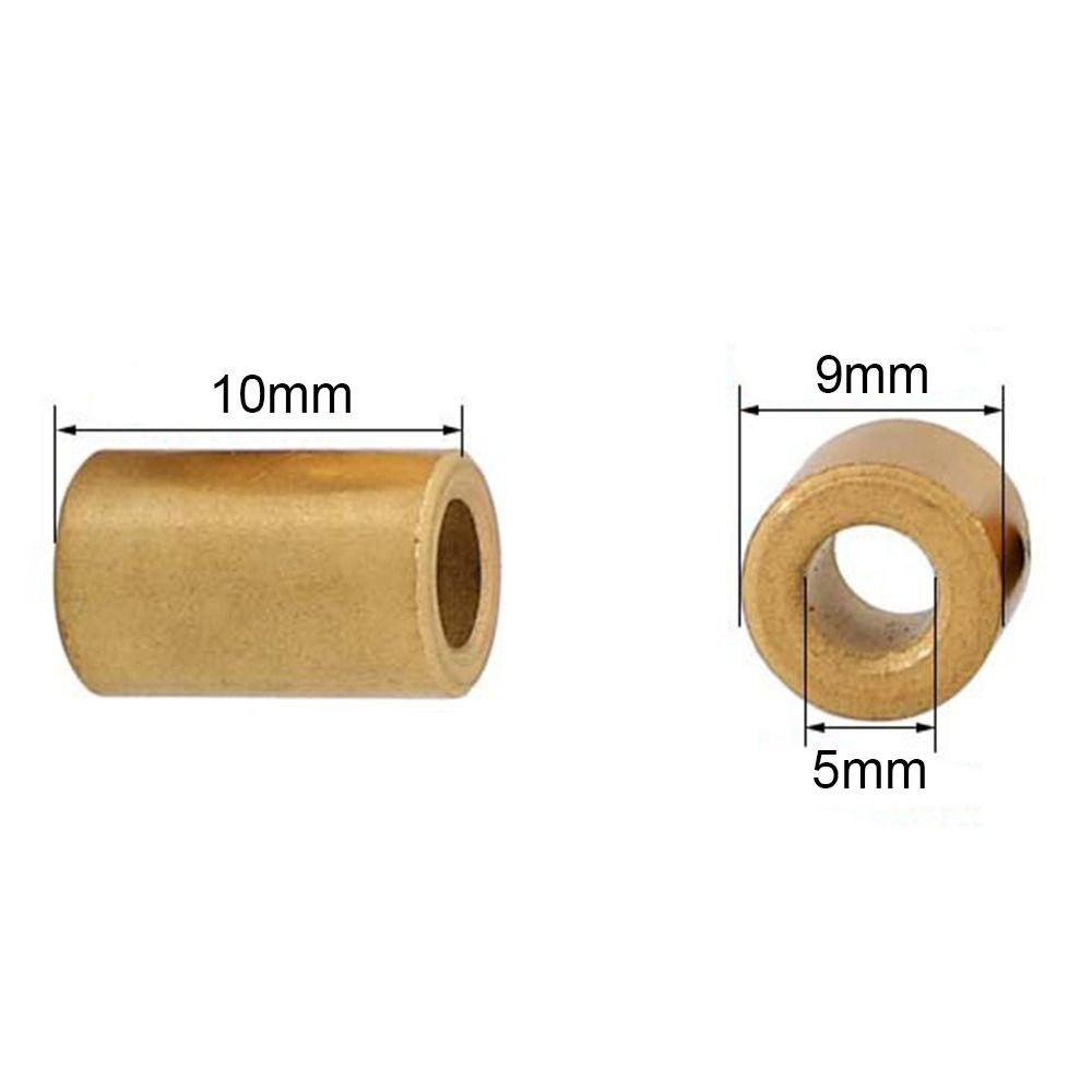 10pcs Sintered Bronze Bearing Sleeve Gold Plain Bearings Durable Bronze Bushings Machine Tools