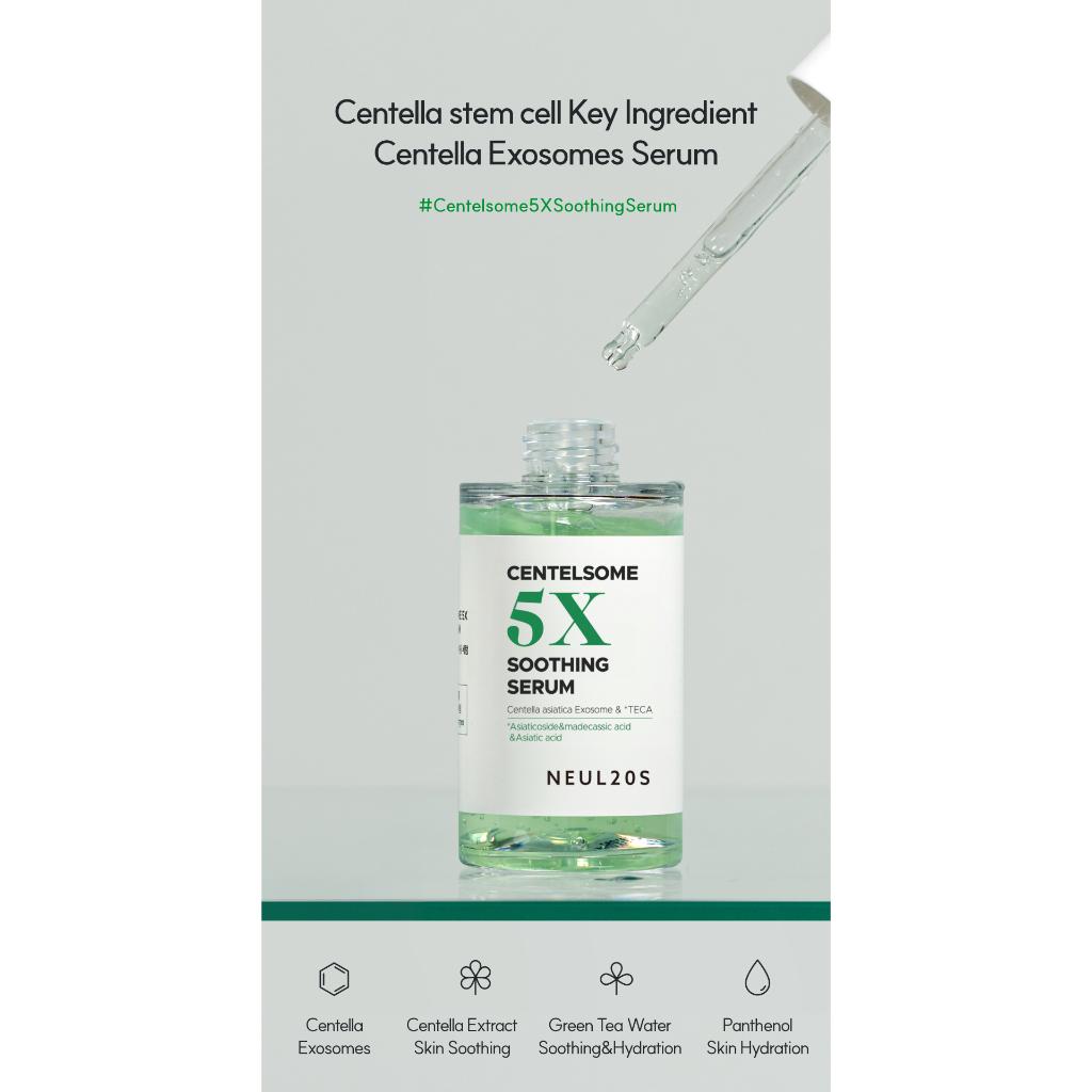 NEUL20s Centelsome 5X Soothing (Foam + Toner + Serum + Cream) SET