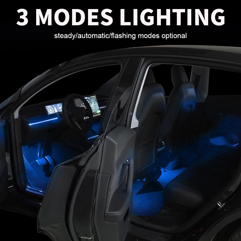Center Console Dashboard Neon Light Tubes For Tesla Model 3 Y 2021 2022 RGB Interior Ambient LED Strip Lights App Controller