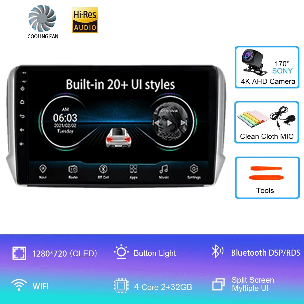 Android 14 для Peugeot 2008 208 серии 2012 2013 2014 2015 - 2018 Мультимедиа Стерео Автомобильный GPS Плеер Навигация Радио Видео Плеер