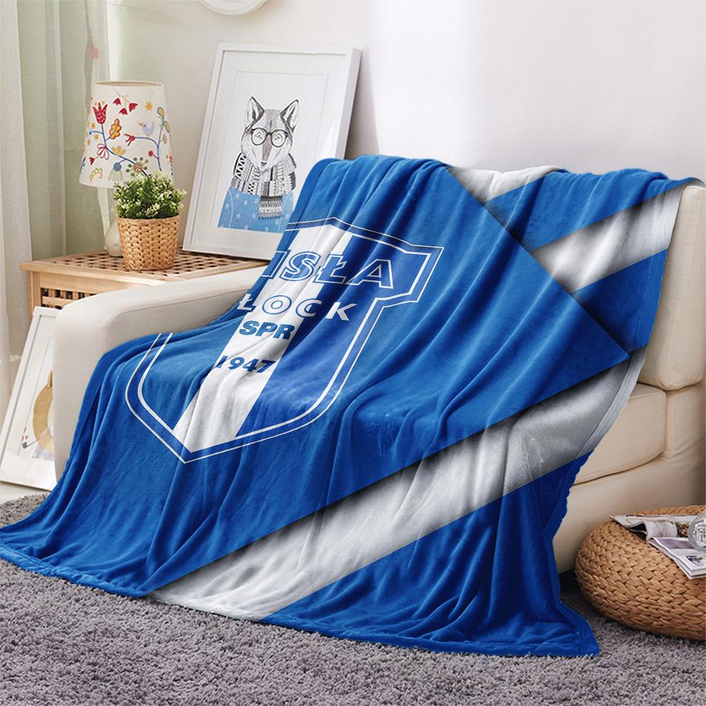 Wisła Płock Print Flannel Blanket, High quality Comfortable for All Seasons, Home Decor, Warmth and Comfort