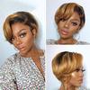Front Lace Partial Short Hair Curly Hair Women's Fashion Network High Temperature Silk Short Curly Hair Wig Headgear