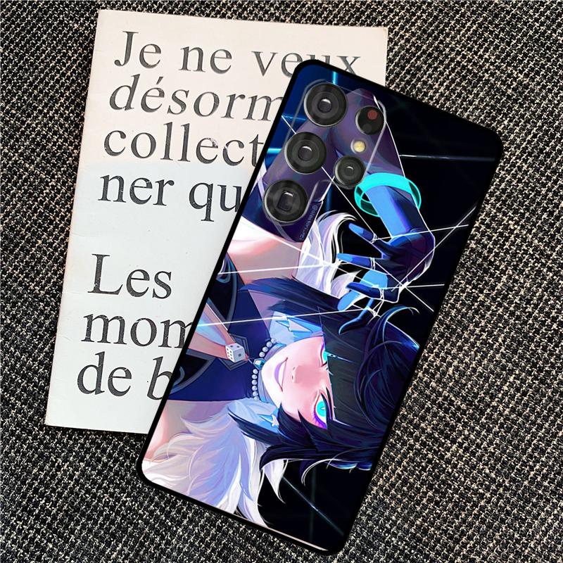 Чехол Genshin Impact с Yelan для Samsung Galaxy S21 S22 S23 S24 Ultra Note 20 Note 10 S8 S9 S10 Plus S20 FE