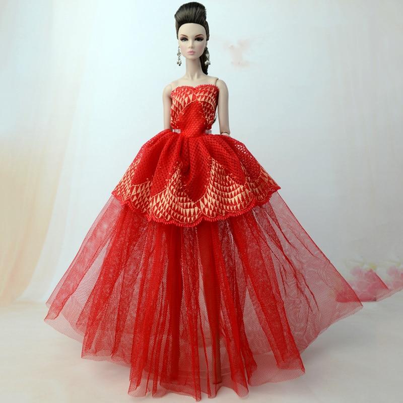 5 шт./лот модная кукольная одежда для куклы Барби наряды вечерние платья вечернее платье для куклы Барби платье 1/6 куклы аксессуары игрушка