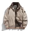 Men's Winter Warmth High End Men's Fashion Plush Pilot Jacket Coat Lamb Fleece Workwear Cotton Jacket for Outerwear
