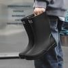 Fashion Men's Rain Boots Rubber Gumboots Slip On Mid-calf Waterproof Working Boots Comfort Non-slip Fishing Shoes for Men 2024