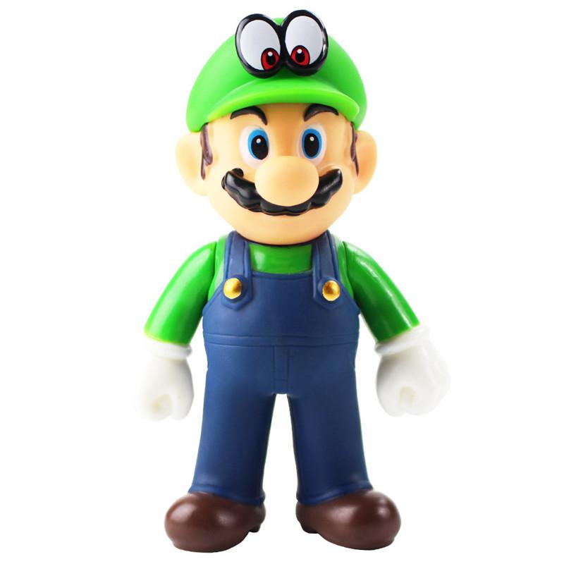 Super Mario Luigi Peach Bowser Yoshi Wario Action Figure Anime Model Toys Cartoon Doll Birthday Gift for Children Kids