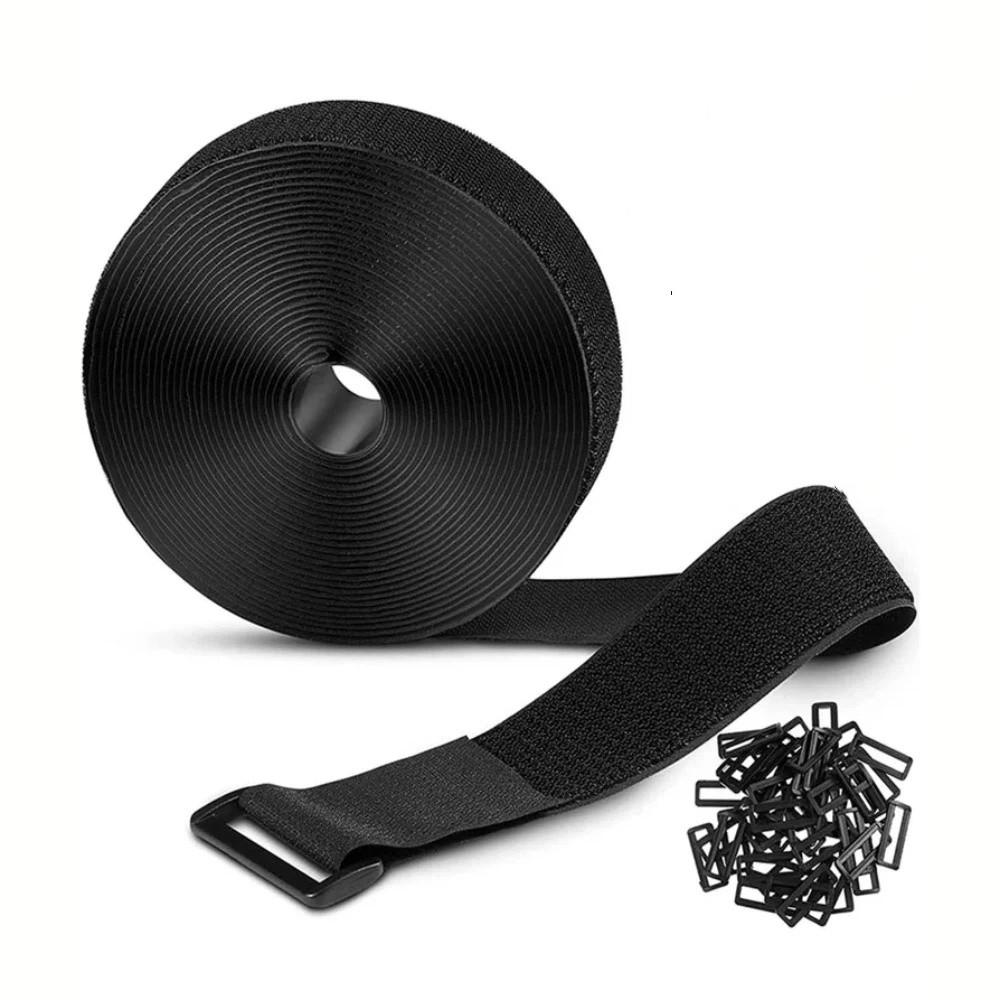 Free Cut Length Hook Loop Straps Reusable Cable Ties Fastener Self Adhesive Straps Securing Strap