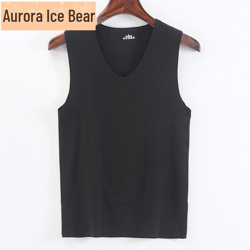 Мужской бесшовный комплект термобелья с V-образным вырезом - утолщенный бархат на осень/зиму 2023 г.