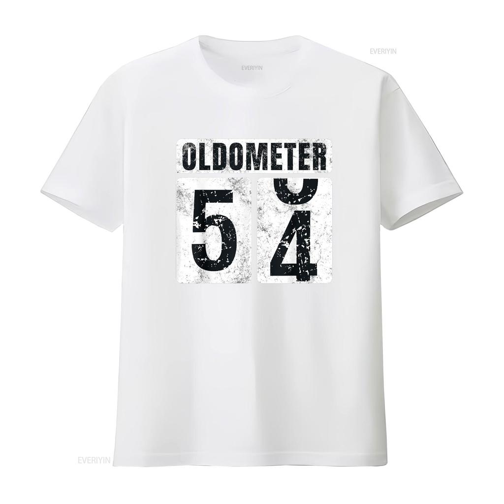 Oldometer 54 Футболка Винтажная Смешная Идея для 54-го Дня Рождения винтажный Стиранный с принтом мужская дизайнерская одежда Повседневный Эластичный Дышащий