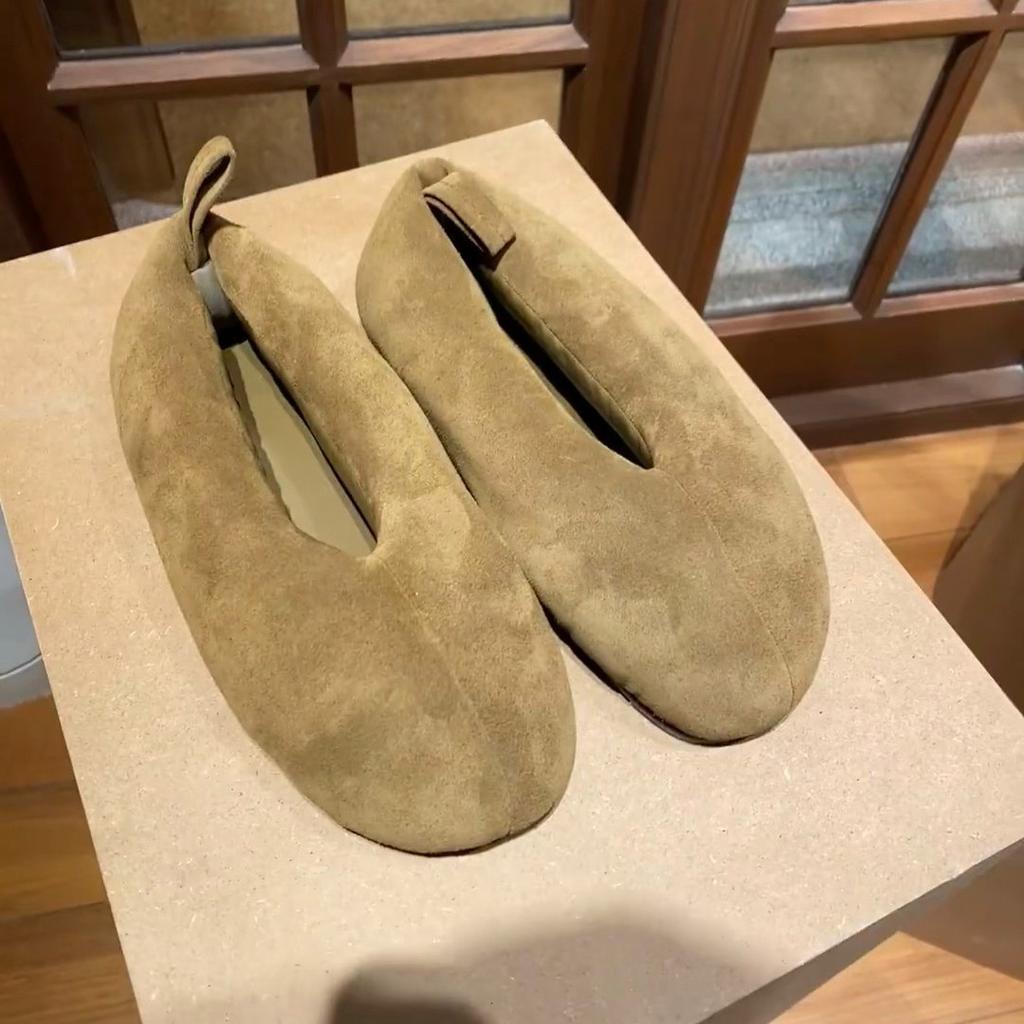 Кожаные корейские туфли-лоферы в стиле «ленивый шик», с круглым носком, женские, новая весенняя мода 2025, балетки