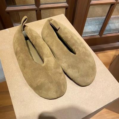 Кожаные корейские туфли-лоферы в стиле «ленивый шик», с круглым носком, женские, новая весенняя мода 2025, балетки