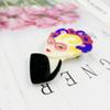 Blucome New Design Unique Lady Figure Acrylic Brooch Pins For Women Girls Pins Lapel Badges Bag Decorations Party Dress Jewelry