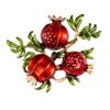 Red Pomegranate Enamel Brooches For Women Scarf Sweater Jewelry Wedding Brooch Pins Gifts