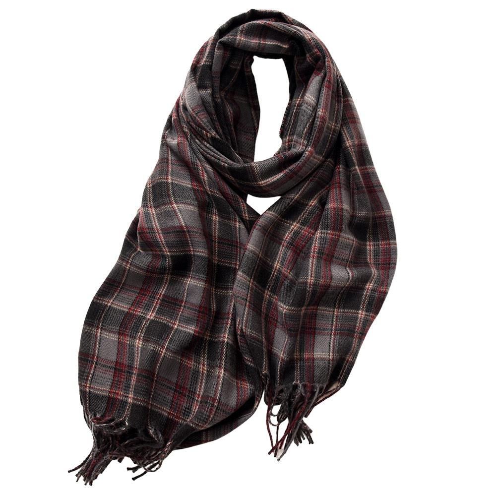 180*68cm Imitation Cashmere Scarf Vintage Plaid Printed Mujer Foulard Blanket Autumn Winter Warm