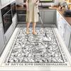 Kitchen Carpet PVC Leather Waterproof Floor Mat Non-slip Oil Proof Foot Mats Long Rug Spring Green Flower Home Decoration Rugs
