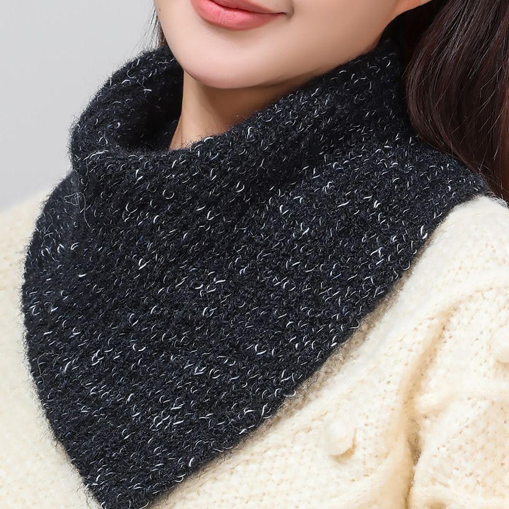 Зимний теплый шарф для шеи, ветрозащитный водолазка, простой шарф для женщин и девочек